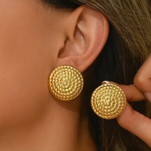 18k Gold Plated  Woven Earrings